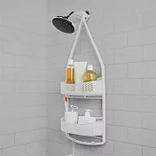 《Umbra》Snorkel吊掛式浴室雙層瀝水置物架(雲朵白) | 浴室瓶罐收納架