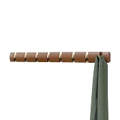 《Umbra》Flip壁掛式8格掛勾收納架(松木棕) | 壁掛掛勾 牆壁掛勾