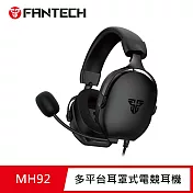 FANTECH MH92 多平台耳罩式電競耳機-黑色款