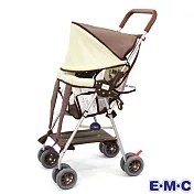 EMC 新款全罩式輕便揹架車 嬰兒推車 和風棕