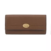 BURBERRY Cotswolds小牛皮翻蓋長夾 棕色