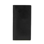 BURBERRY 經典格紋壓印小牛皮對開長夾 黑色