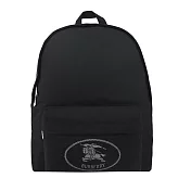 BURBERRY Orkney戰馬LOGO後背包 黑色