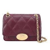 BURBERRY Strand小號鏈帶斜背包 酒紅