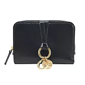Chloe Alphabet C LOGO小牛皮雙折短夾 黑色