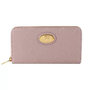 BURBERRY Strand小牛皮拉鍊長夾 粉色