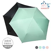 【雨之情】防曬輕收貓印自動傘  綠色