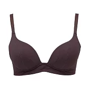 日本LECIEN 無鋼圈速乾深V胸罩 Bra top  黃金比例溫柔平縫真正舒適-13772253 M 巧克力色