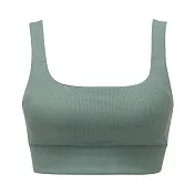 日本LECIEN 無鋼圈速乾U領胸罩 Bra top  黃金比例溫柔平縫真正舒適-13772254 M 灰綠色