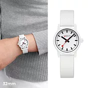 MONDAINE 瑞士國鐵 essence環境永續腕錶 白 / 32110RA / 32mm