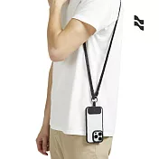 【LOJEL】ILOJ (真皮)手機背帶式掛繩-黑色