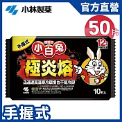 【日本小林製藥】小白兔極炎熔暖暖包 (手握式) 12H 10片/包 x5包(共50片)