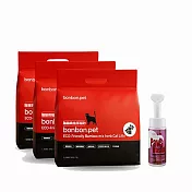 蹦蹦跳 植萃環保貓砂/ 鮮竹&艾草(6L/包)- 3包組+玫瑰天竺葵 貓咪快樂腳-清潔幕斯