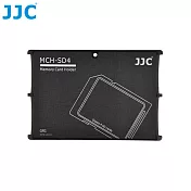 JJC超薄名片型收納4張TF記憶卡即4張SD卡收納儲存盒MCH-SD4GR(共可保存4張SDSDHC或SDXC記憶卡)儲藏盒，可放口袋皮夾錢包
