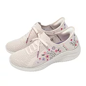 Skechers 懶人鞋 Ultra Flex 3.0 Slip-Ins 女鞋 米白 花 針織 方便穿脫 休閒鞋 150449NAT 23cm NATURAL