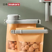 【日本Imakara】食物零食保鮮封口夾/密封夾套組- 灰