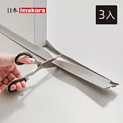 【日本Imakara】防蟲防漏風降噪音門縫密封條(附無痕貼8入)-長100cm-3入- 灰