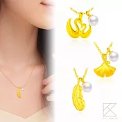 【TLH】黃金墜項鍊 純金999多選 月光珍語 約重0.02錢±0.01 劃出幸福