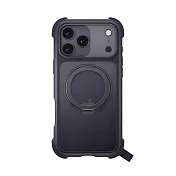 MAGEASY Odyssey Stand M 超軍規防摔磁吸支架手機殼 i17 Pro Max 皮革午夜