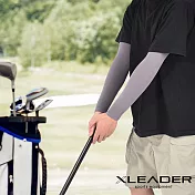 【Leader X】台灣製 鋅石墨烯無痕加大涼感袖套 防曬袖套 一雙入 (兩色任選)  灰色