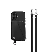 MAGEASY Pouch 錢包掛繩手機殼 iPhone 17 黑色/黑色