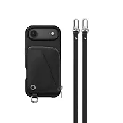 MAGEASY Pouch 錢包掛繩手機殼 iPhone Air 黑色/黑色