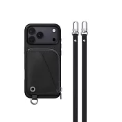 MAGEASY Pouch 錢包掛繩手機殼 i17 Pro Max 黑色/黑色