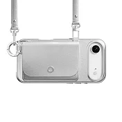 MAGEASY Pouch M 錢包磁吸掛繩手機殼 iPhone Air 銀色/銀色