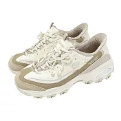 Skechers 休閒鞋 D Lites-Shimmering Pearl Slip-Ins 女鞋 米棕 珍珠 老爹鞋 150559NTTP 22.5cm NATURAL/TAUPE