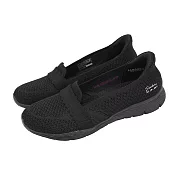 Skechers 休閒鞋 Seager-True Talent Slip-Ins 女鞋 黑 針織 套入式 懶人鞋 159013BBK 25cm BLACK