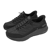 Skechers 休閒鞋 Contour Foam Slip-Ins 寬楦 男鞋 黑 緩衝 運動鞋 232619WBBK 26cm BLACK