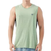 【PROMAN 豪門】2件組運動型男消臭速乾舒爽寬肩背心(吸濕排汗-男內衣) M 碧綠