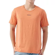 【PROMAN 豪門】2件組運動型男消臭速乾舒爽圓領短袖(吸濕排汗-男內衣) M 陽橙