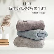 【ELLE HOME】抗菌舒柔超細纖維刺繡毛巾組(4條組) 隨機