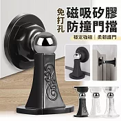 【EZlife】免打孔磁吸矽膠防撞門擋 白色