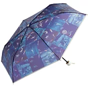 【官方直營】日本Wpc.聯名銀座藝術水族館金魚與光透明手動折傘  藍色
