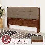Homelike 喜家居雙人5尺貓抓皮床頭片-胡桃色(2531)
