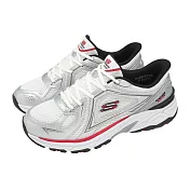Skechers 休閒鞋 Stamina Sport-Kordae Slip-Ins 男鞋 白 銀 緩震 穩定 運動鞋 233156WWSRD 26.5cm WHITE/SILVER/RED