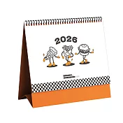 存在日曆 2026年【簡單就好】三角桌曆 | 台灣製造 | 企業贈禮 | 桌曆 | 插畫 橘色底座