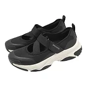 Skechers 休閒鞋 Moonhiker 女鞋 黑 瑪莉珍鞋 涼鞋 厚底 緩震 177602BLK 24.5cm BLACK