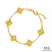【點睛品】璀璨幸運草 黃金手鍊_計價黃金