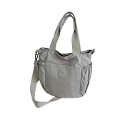 【iSPurple】純色休閒 潮流日常通勤尼龍托特包/灰色 灰