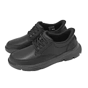 Skechers 休閒鞋 Arch Fit Garza-Rowan Slip-Ins 男鞋 黑 皮革 彈性鞋帶 支撐 205517BBK 26cm BLACK