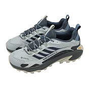 Merrell 戶外鞋 Moab Speed 2 GTX 男鞋 灰 藍 防水 抗撕裂 黃金大底 登山鞋 ML038323 27cm CALCITE