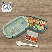 安妮兔 三格輕食便當盒(附佐料盒+叉勺) UP-D238