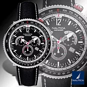NAUTICA 豪邁武士計時腕錶-黑
