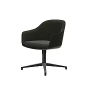 Vitra Softshell Chair 鬆軟有機辦公椅 (石墨黑、固定椅腳)
