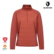 BLACKYAK 女 PRIMALOFT長袖半開襟 L 深橘
