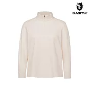 BLACKYAK 女 WAFFLE長袖半開襟 M 奶油白