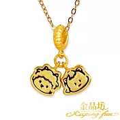 【金品坊】黃金墜子手繪風生肖六合馬羊墜飾 (贈鍍金鋼鍊)